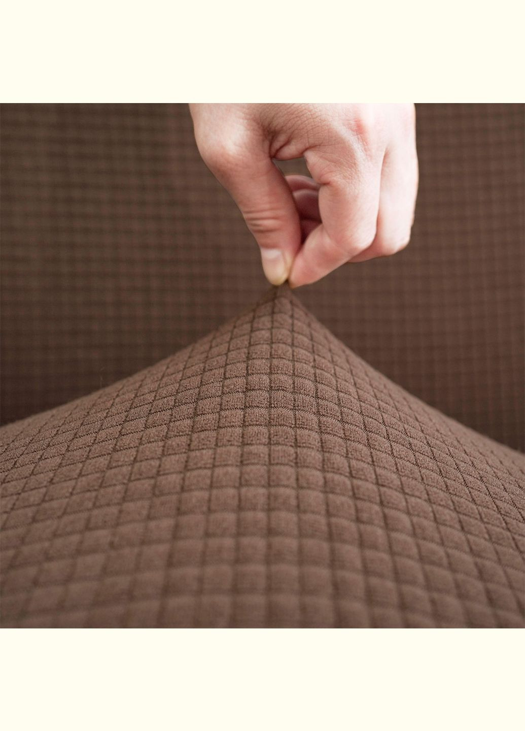 Чохол на диван тримісний Corn Fleece коричневий Love You (325221194)