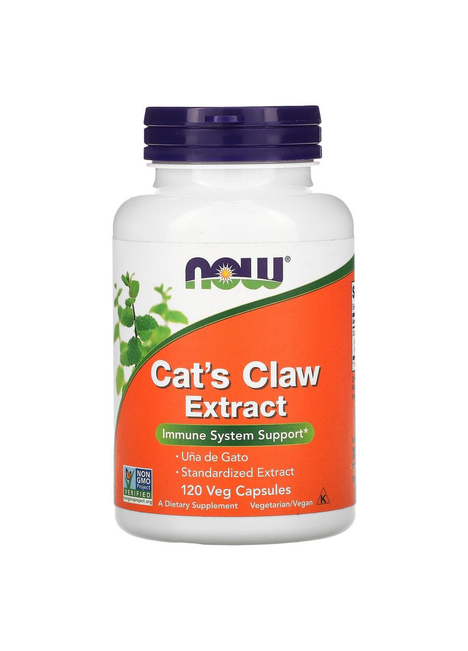 Екстракт Кори Котячого кігтя Cat's Claw Extract підтримка імунної системи 120 рослинних капсул Now Foods (264648108)