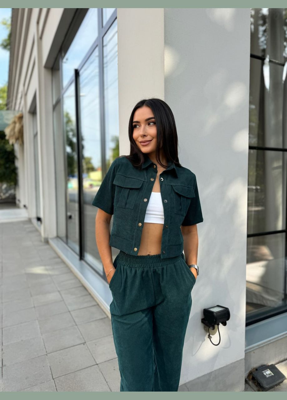 Женский прогулочный костюм из микро-вельвета Fashion (300567307)