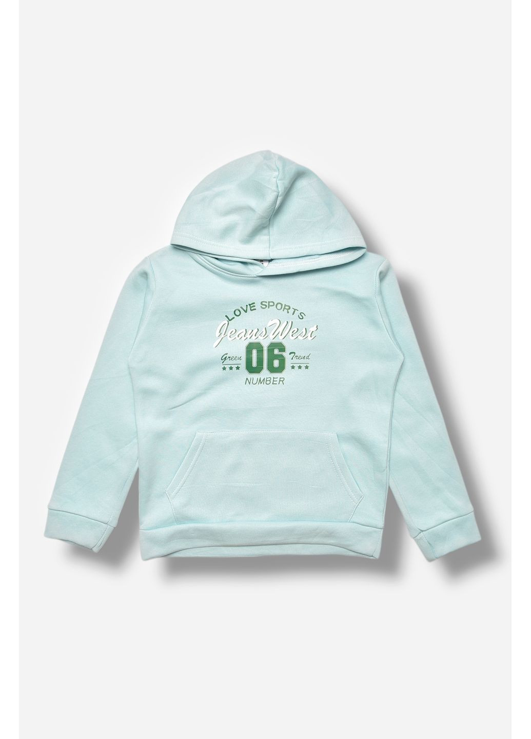 Let's Shop свитшот детский для мальчика на флисе голубого цвета рисунок голубой кэжуал двунитка