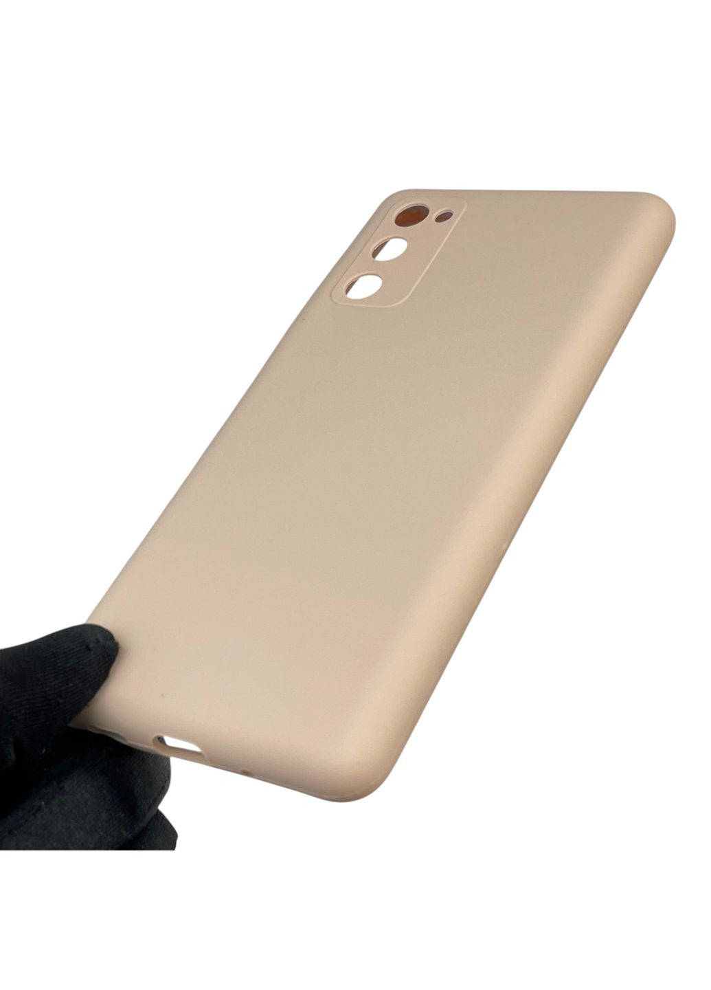 Чохол для Galaxy S20 FE (SM-G780G) силіконовий з мікрофіброю нековзний на самсунг с20 фе пудровий Samsung (366387143)