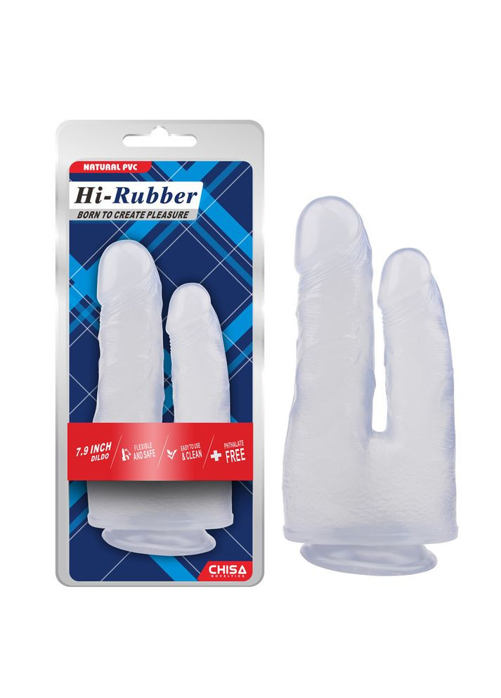 CH31250 Фаллоимитатор двойной на присоске  Hi-Rubber 7.9 Chisa (303892470)
