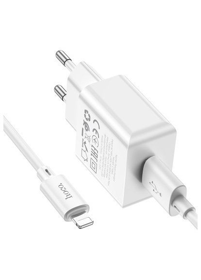 Зарядное устройство для (6931474783899) Hoco C106A charger set(iP) White (370014483)