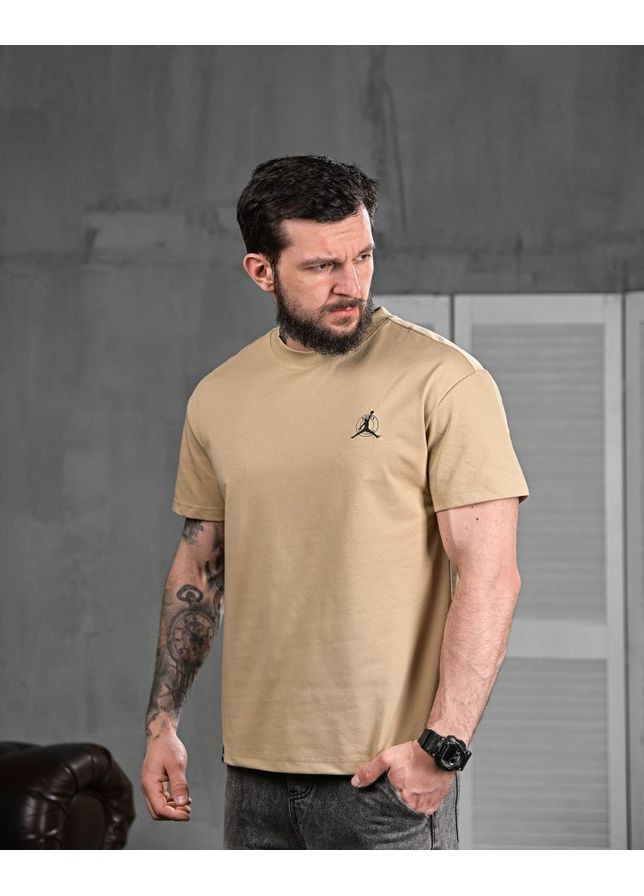 Бежева чоловіча оверсайз футболка jordan No Brand