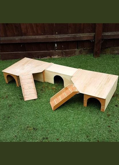 Будиночок для кроликів з дерева Товадал бланже (ДКР-002401) No Brand (328605067)