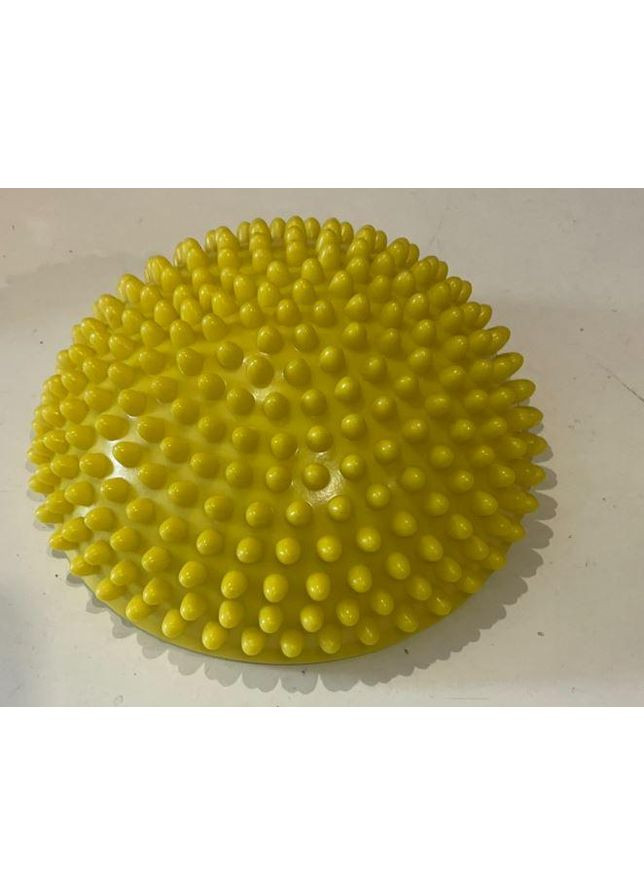 Масажна півсфера балансувальна кіндербол 16 см жовта No Brand (350313397)