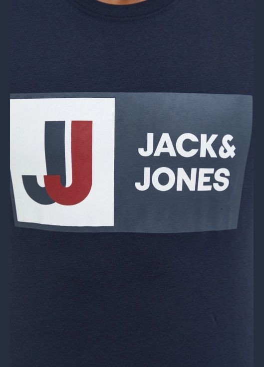 Синя футболка Jack & Jones Бавовняна