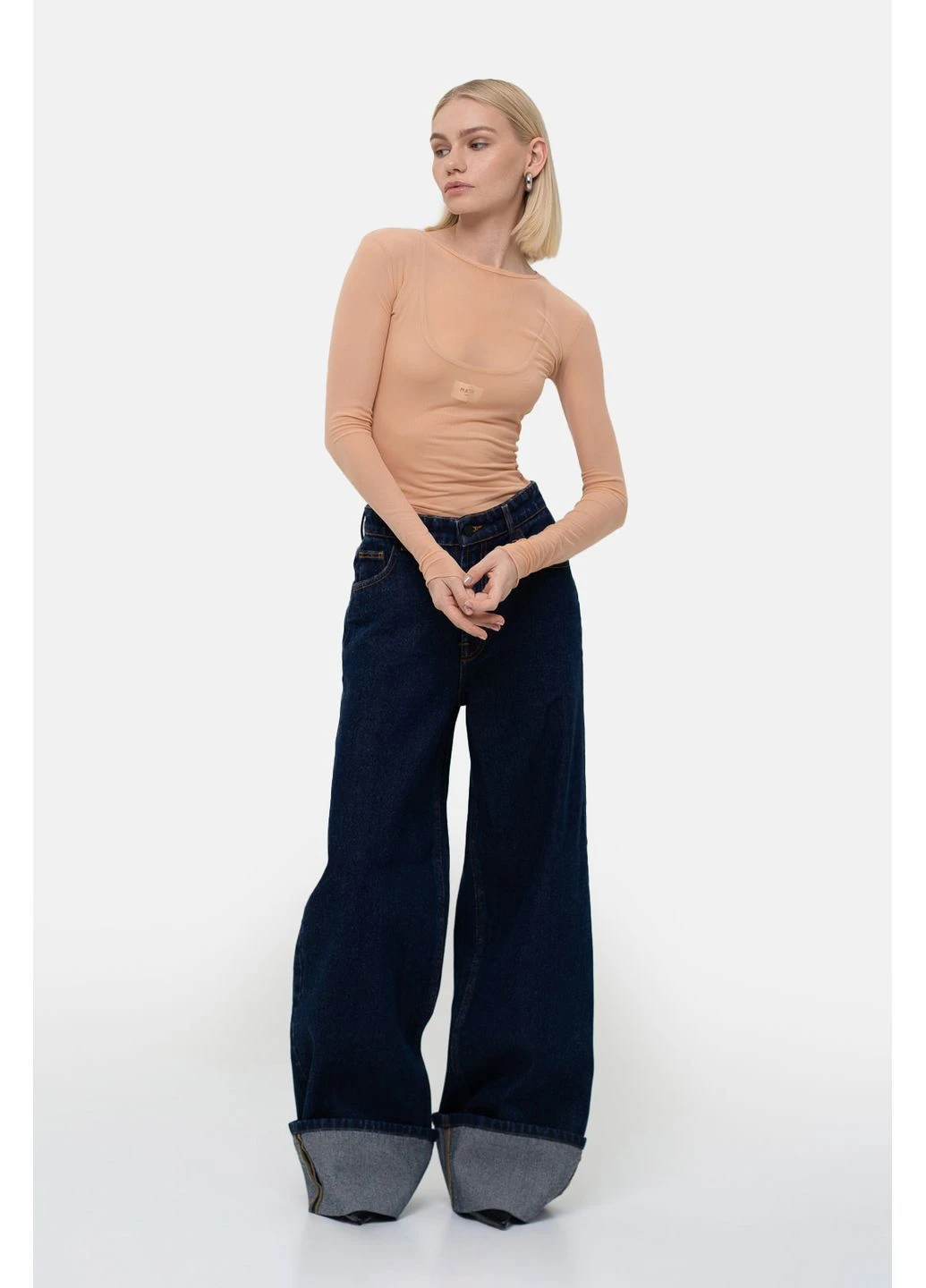 Indigo Roll-Up Jeans Match Denim - (378626523)