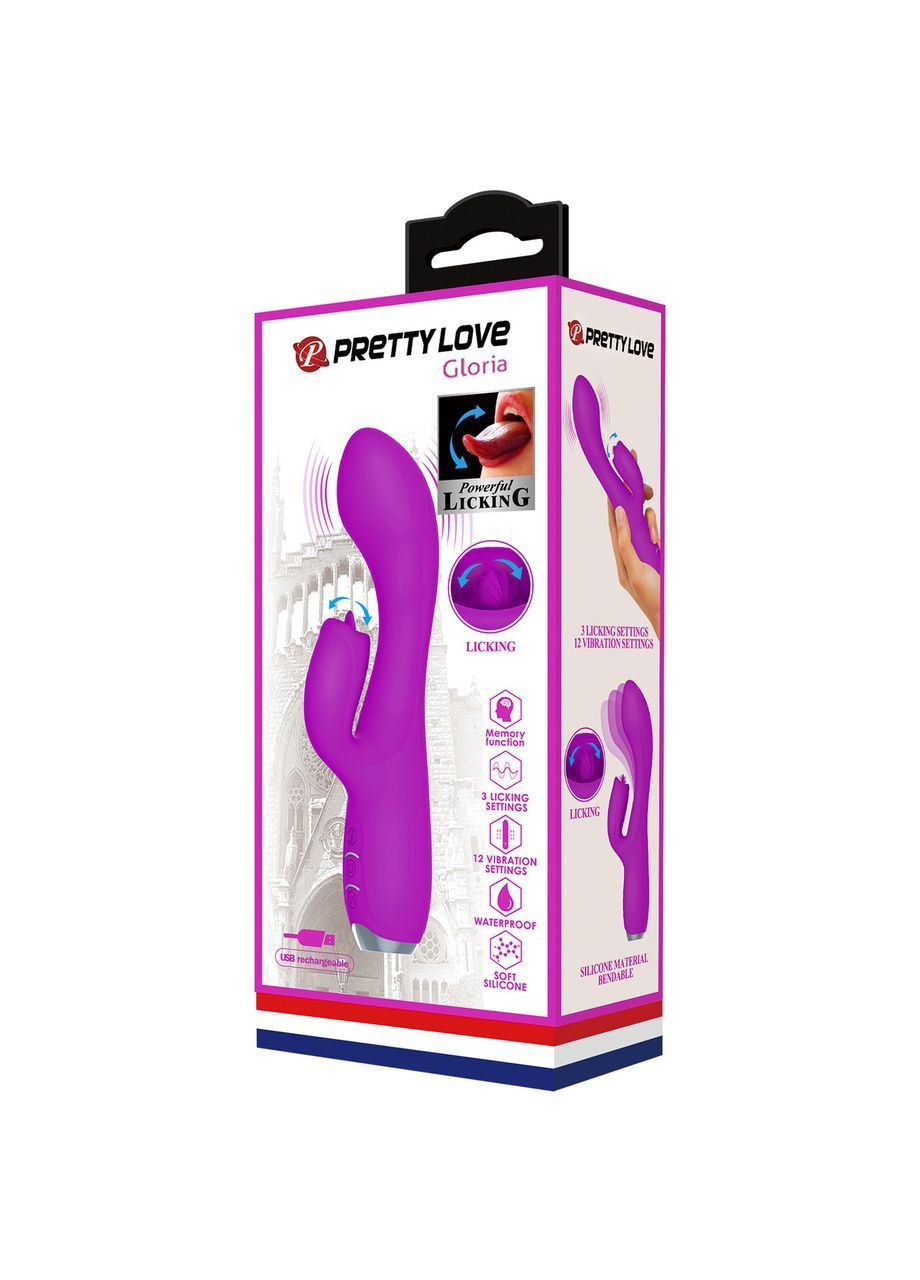 Вібратор Pretty Love Doreen з кліторальним стимулятором силіконовий та 12 режимами вібрації LyBaile (363041383)