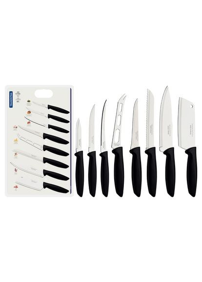 Набор ножей Plenus black, 8 предметов Tramontina комбинированные,