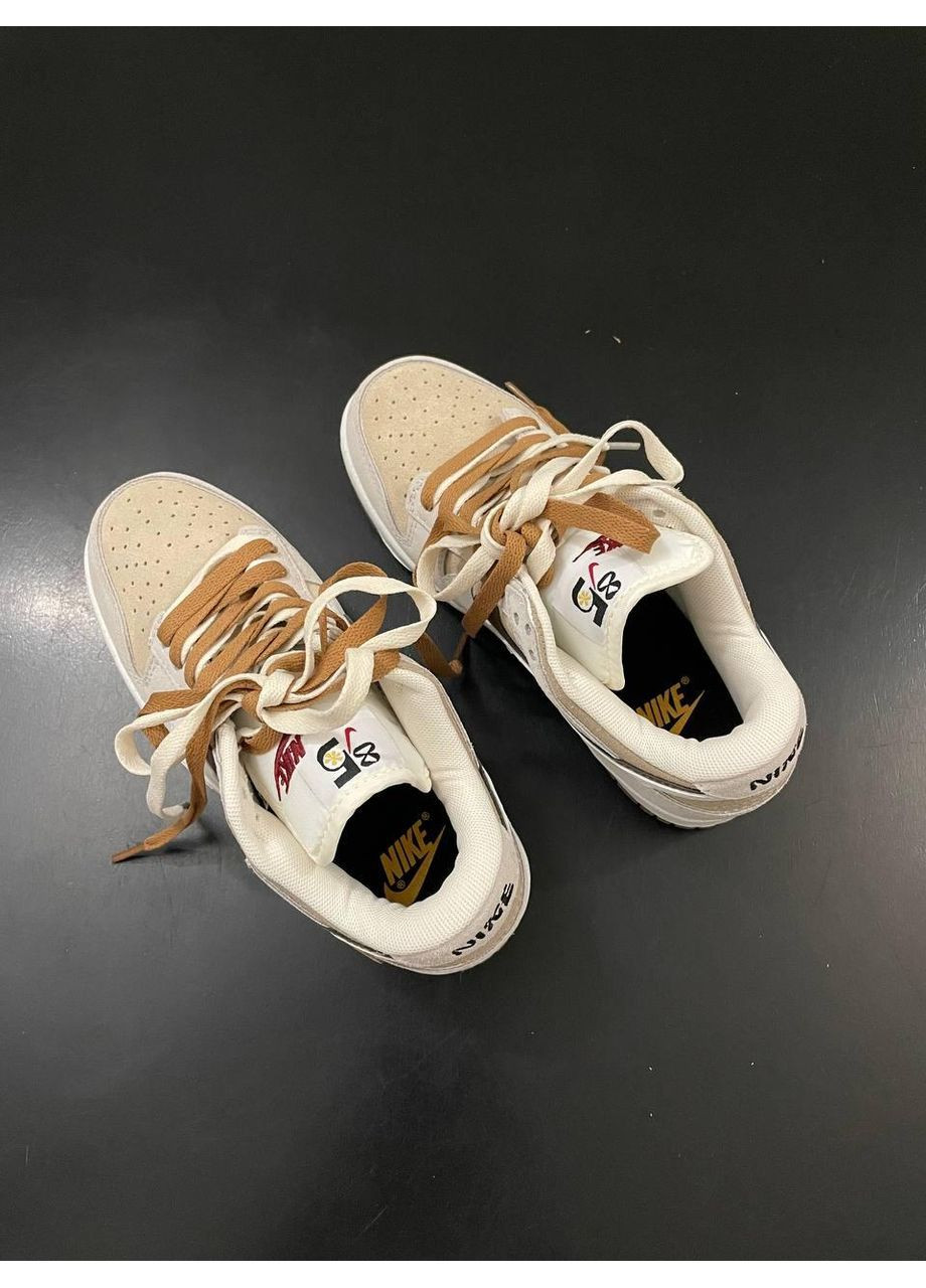 КРОССОВКИ ЖЕНСКИЕ NIKE SB DUNK LOW SE 85 DOUBLE SWOOSH GREY BROWN НАЙК СБ ДАНК No Brand серые демисезоны (368647165)