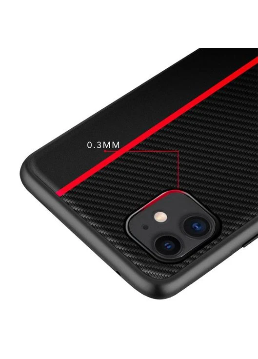 Чехол накладка CFC для Apple iPhone 11 - Black&Red Primolux (332994191)