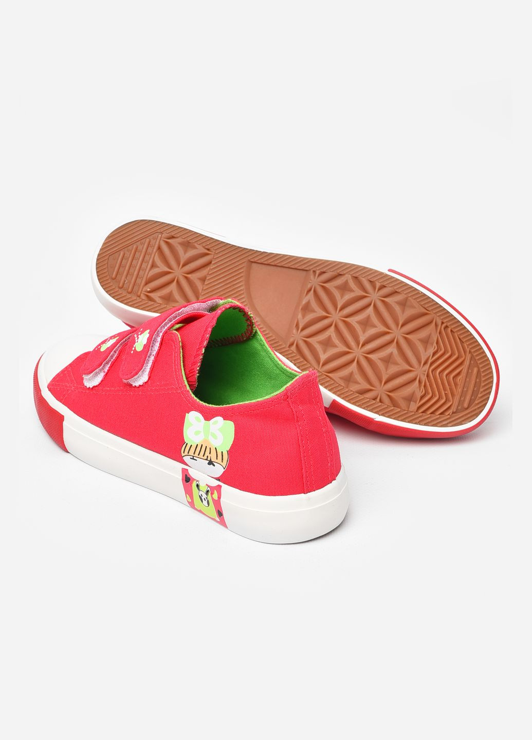 Рожеві кеди дитячі рожевого кольору текстиль Let's Shop