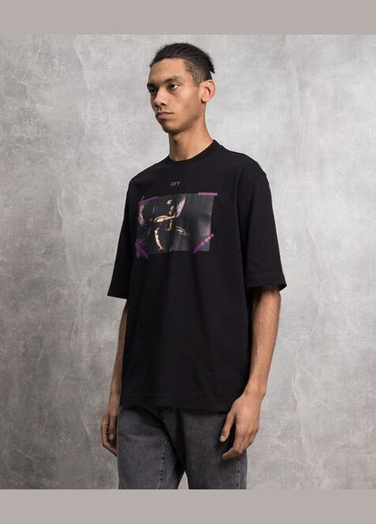 Чорна футболка з коротким рукавом Off-White