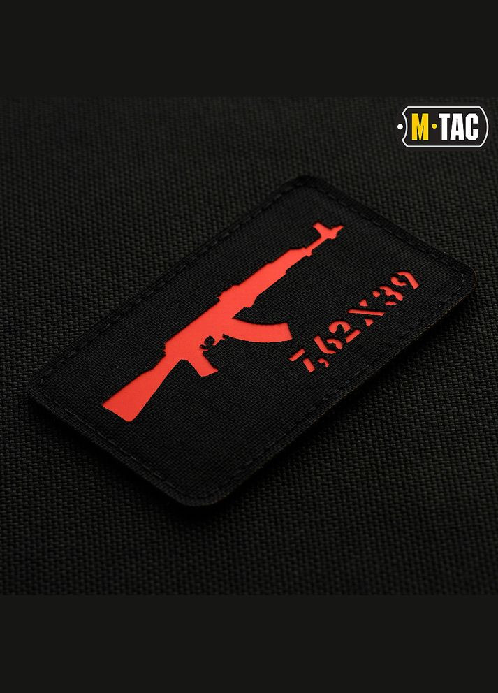 Нашивка AKM 7,62х39 Laser Cut Black/Red M-TAC (315047852)