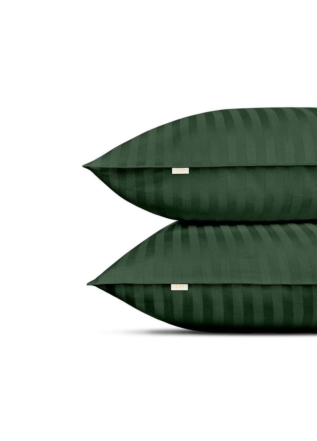 Двоспальна постіль сатин з простирадлом на гумці FOREST CS1 180х220 см Cosas (307477796)