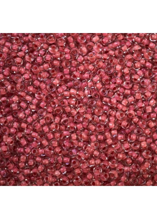 Бисер чешский Preciosa 38395, прозрачный прокрашенный, розовая серединка (10 г) No Brand (369503085)