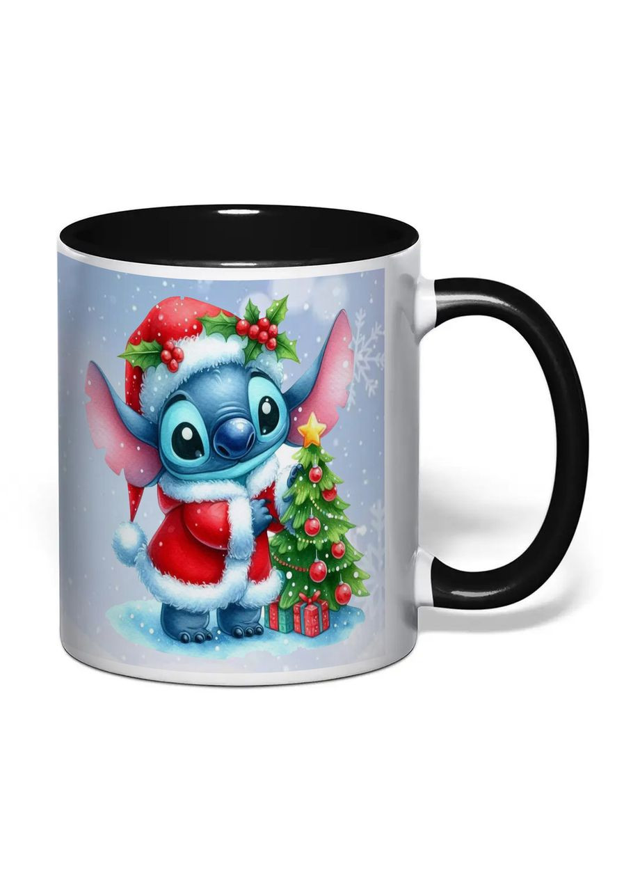 Чашка з друком "Стіч" 330 мл (колір чорний) ( 35264) No Brand (371917741)