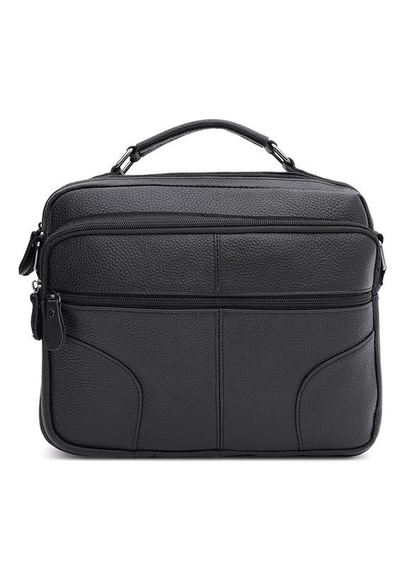 Сумка чоловіча через шкіряне плече K1710bl Чорний Keizer (302008976)