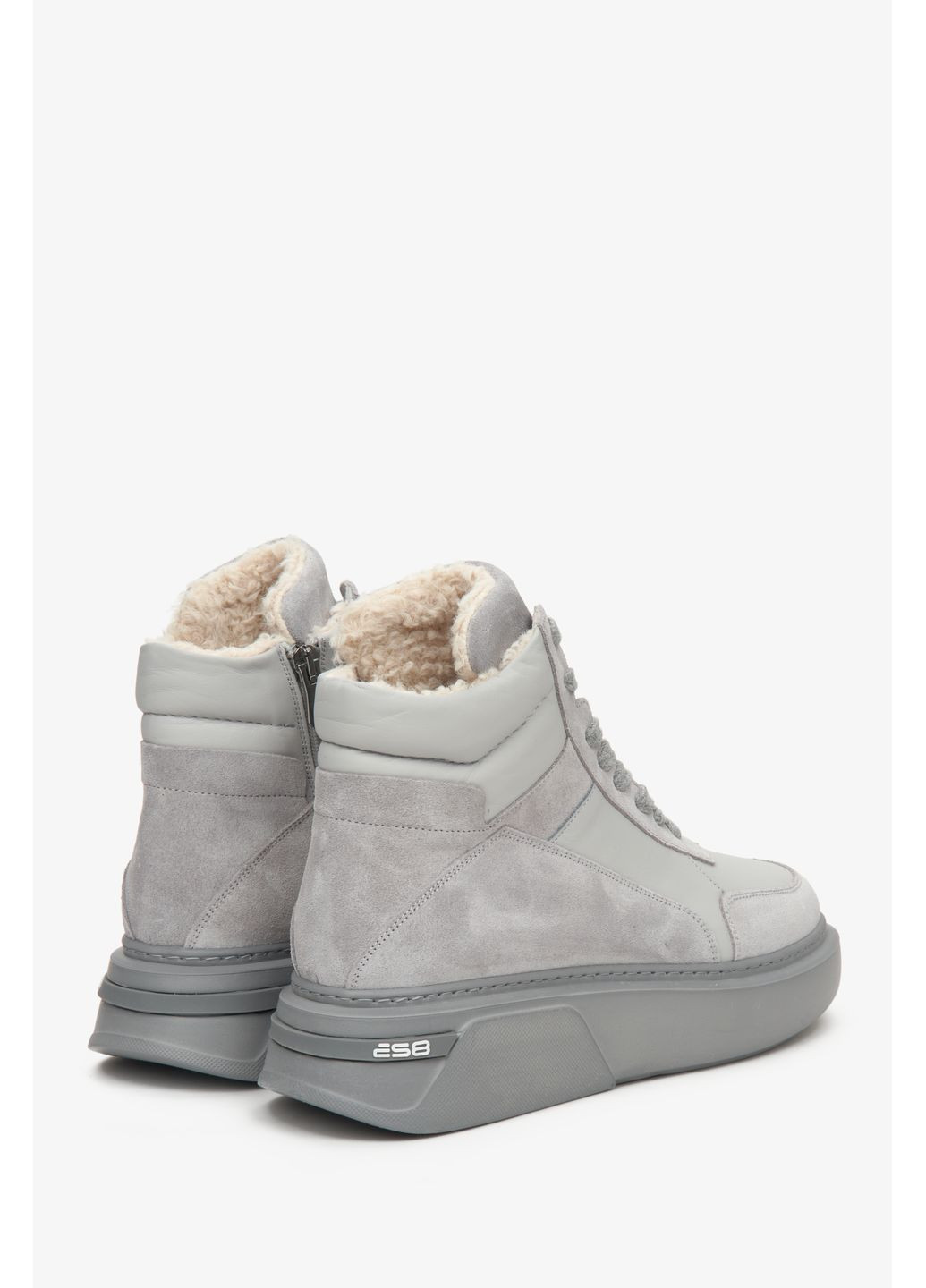 Зимние ботинки-спорт, цвет серый ES8
