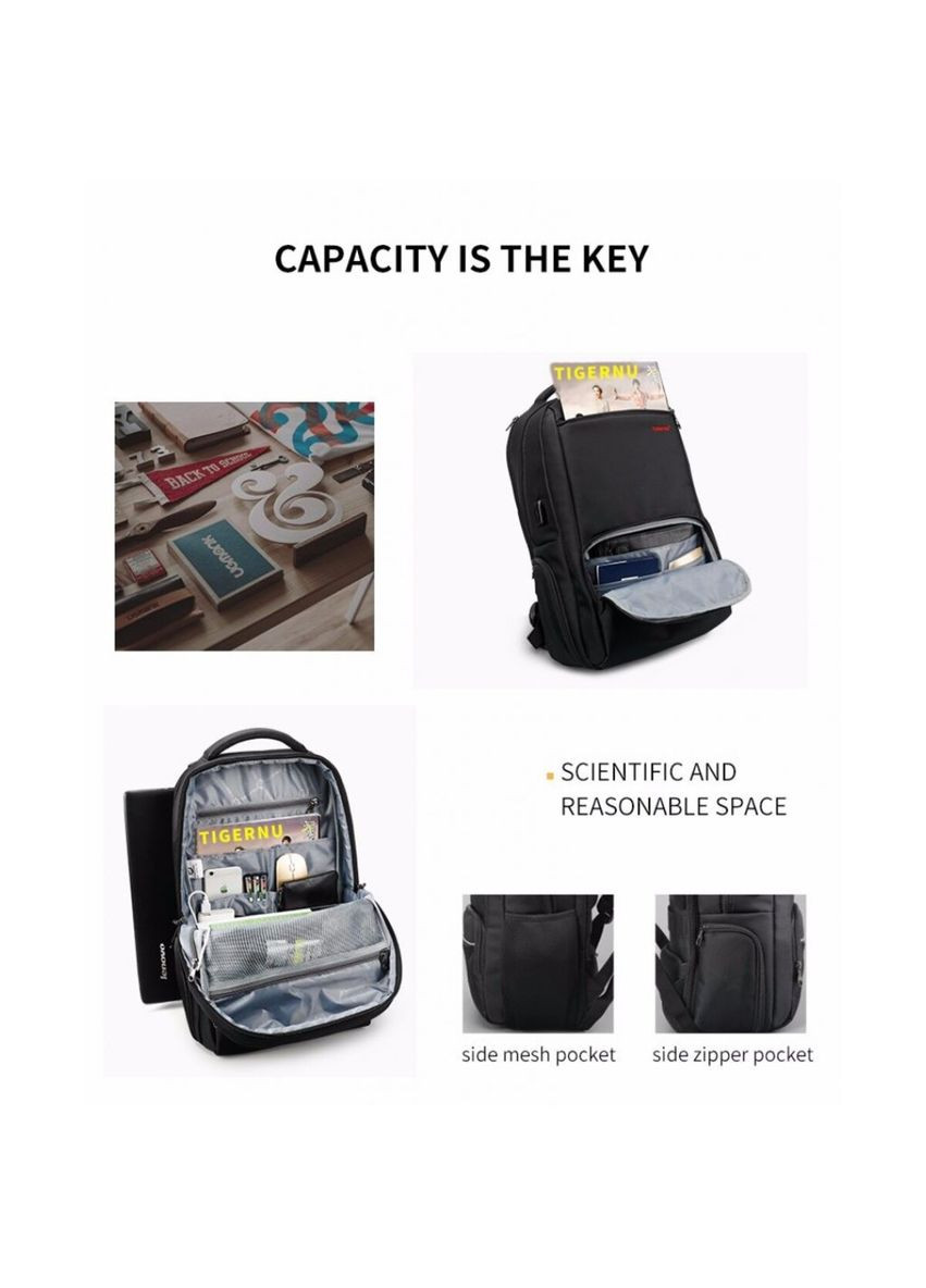 Рюкзак для ноутбука мужской T-B3319 15.6 дюймов Silver Grey (T-B3319) Tigernu (301871488)