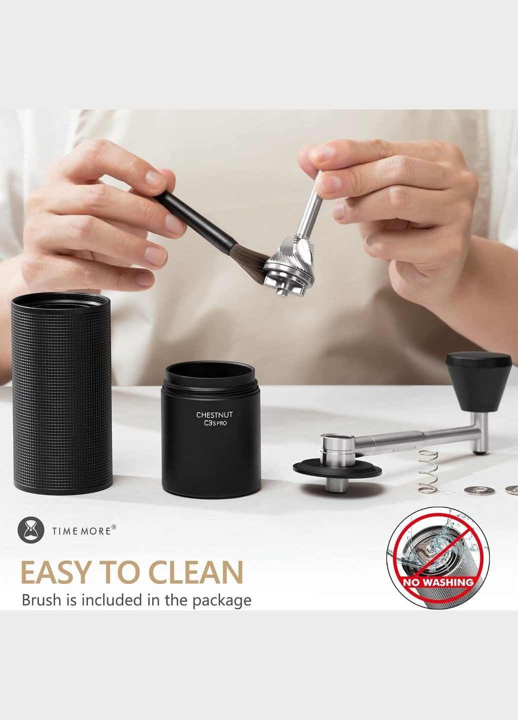Ручна кавомолка Chestnut C3S Pro Black (C3S PRO Black) механічний млин для кави Timemore (337359709)