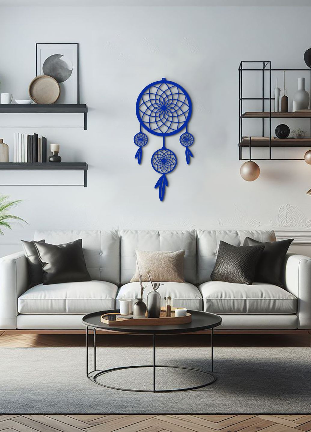 Настенный декор для дома, картина лофт "Оберег снов", декоративное панно 40х20 см Woodyard (292113081)
