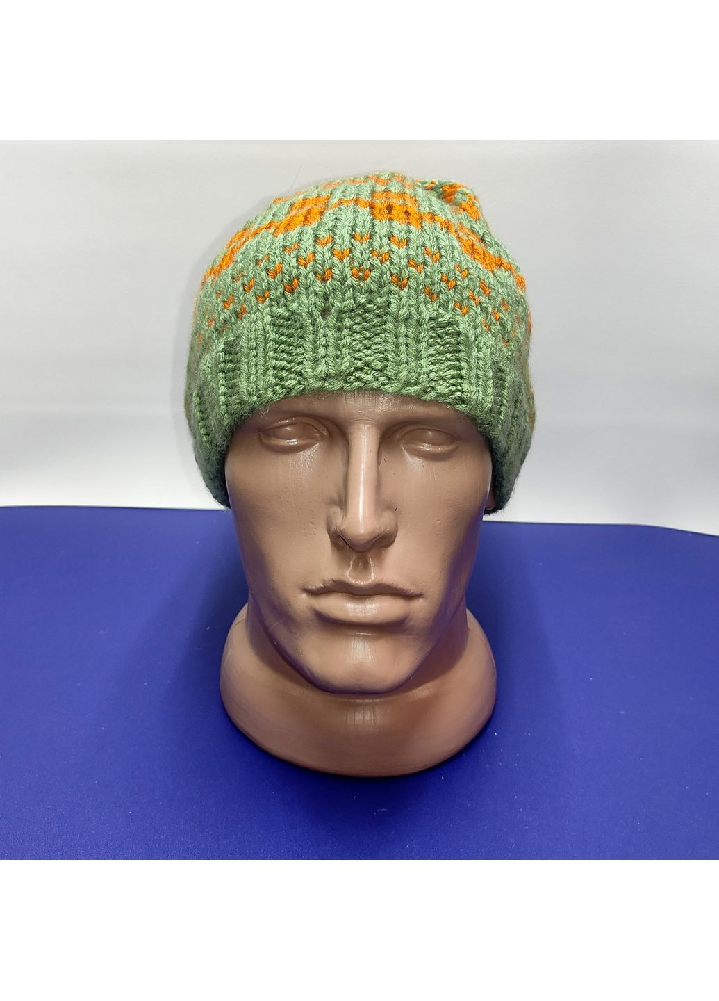 Шапка біні "Даллас" з визирунком, для чоловіків, ручна робота від, 50-58 см, мікс PRIGRIZ (369165089)