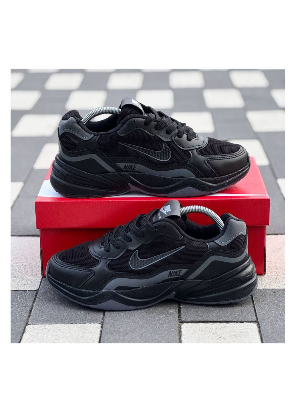 Черные демисезонные мужские кроссовки No Brand