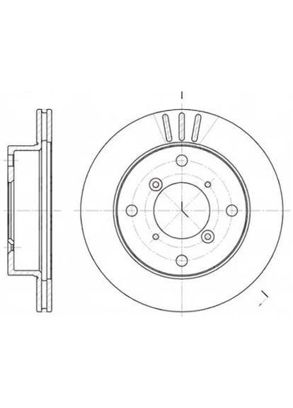 Диск гальмівний SUBARU, SUZUKI, передн., вент. (вир-во ) 6399.10 Remsa (366169978)