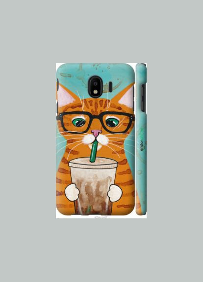 Чохол на Samsung Galaxy J4 2018 Зеленоокий кіт в окулярах "4054m-1487-2448" Endorphone (362605120)