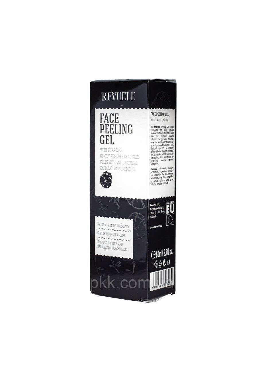 Гель пілінг для обличчя Reveuele Face Peeling Gel With Charcoal з вугіллям 80 мл REVUELE (317175117)