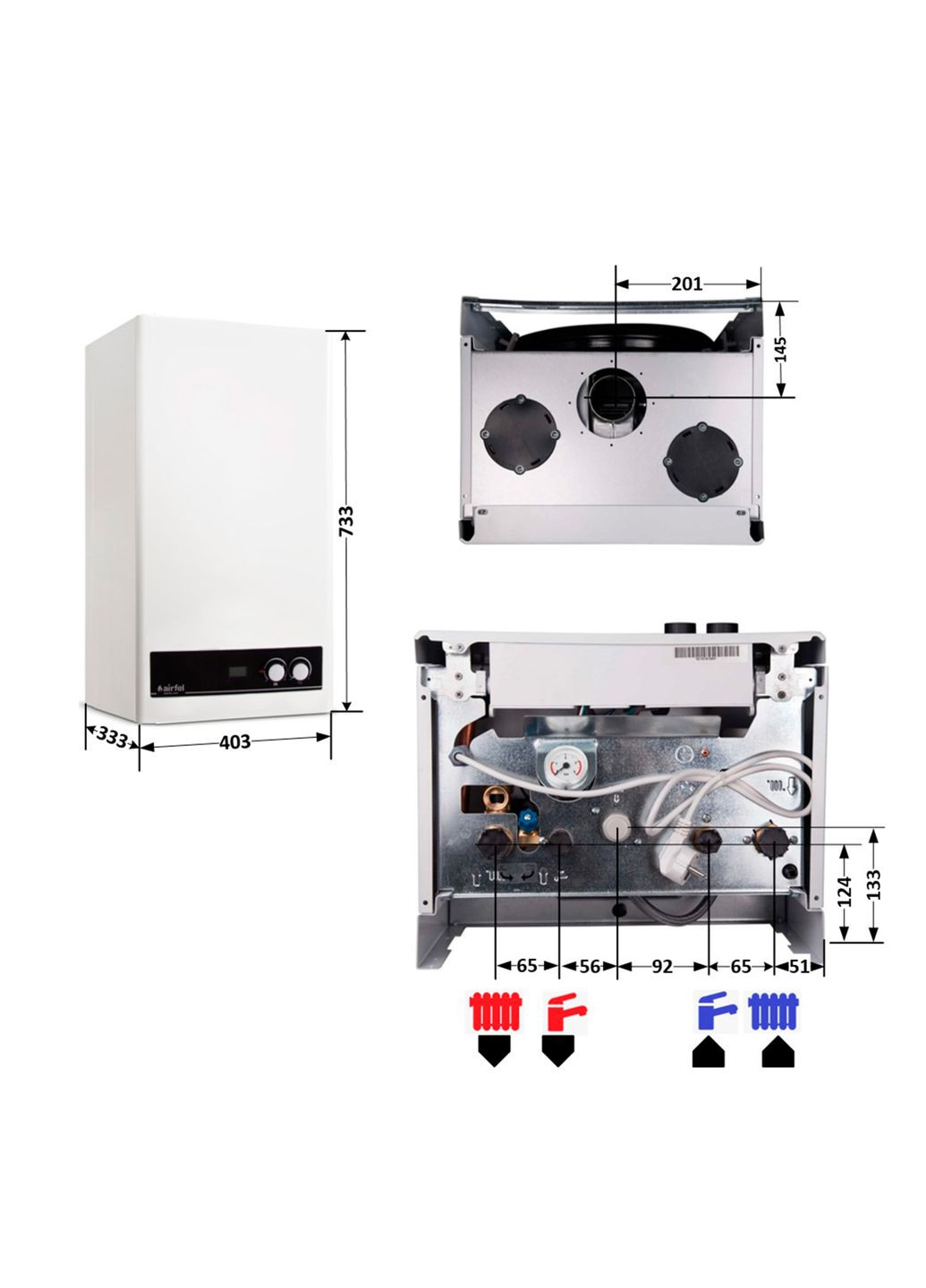 Котел газовый DigiFEL DUO 24 кВт двухконтурный AIRFEL DIGIFELDUO242018 (337514758)