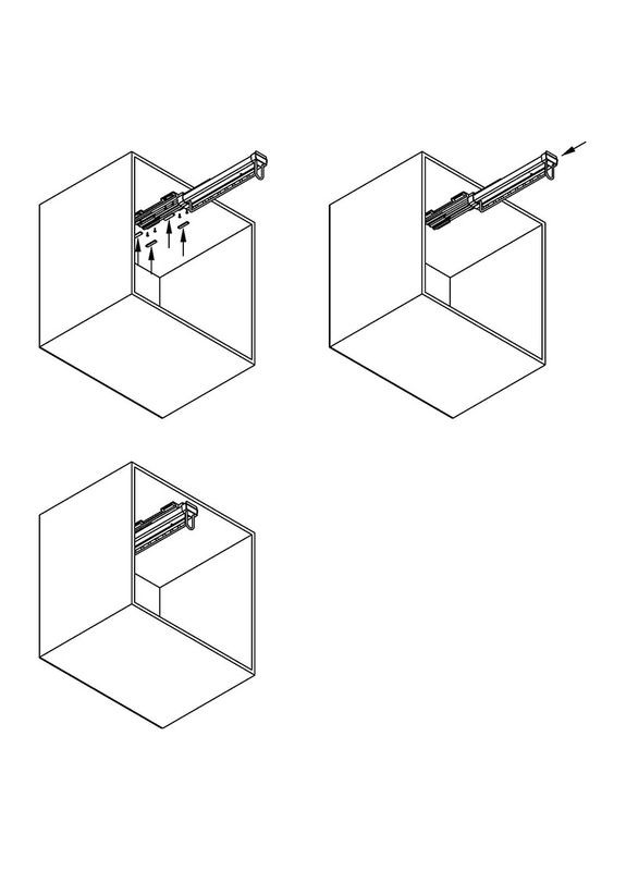 Вешалка выдвижная L=465мм верхнего крепления с доводчиком, Белый Muller Вішак висувний (341377935)