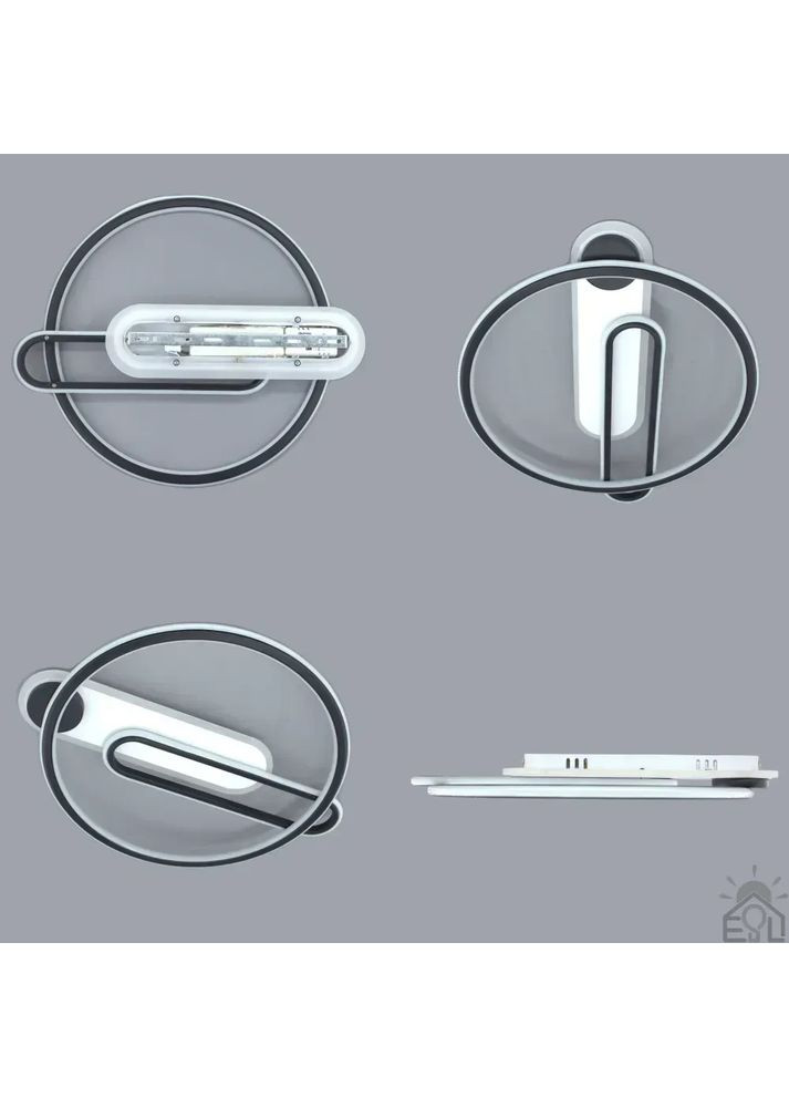 Керована світлодіодна люстра MENSOLA 65W R-SMART-530×450×60-WHITE/BLACK-220-IP20 ESLLSE (365650669)