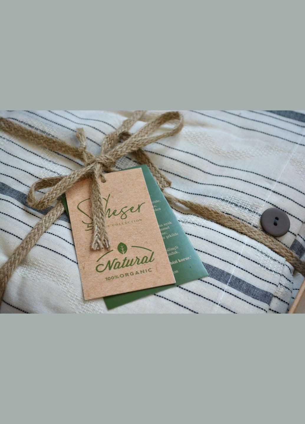 Постельное белье Naturel 200 х 220 см Avva Antrasit Saheser (328939400)