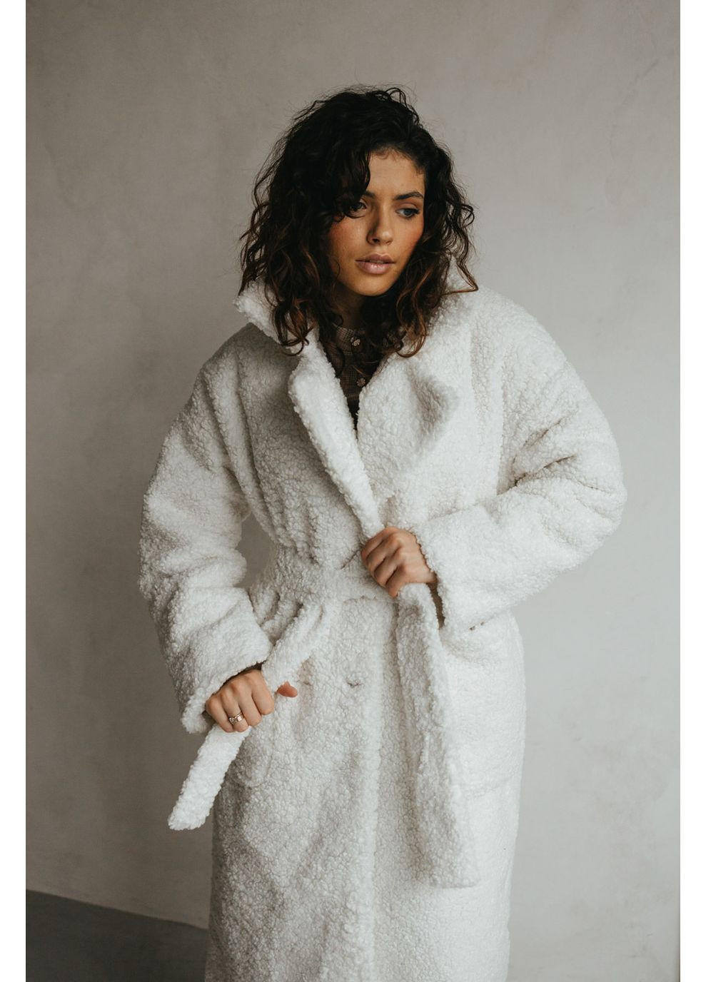 Молочне зимнє Пальто-шуба 2026.5272 Seventeen