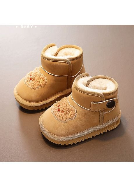 Зимові уггі дитячі з ведмедиком колір коричневий 10961 No Brand (369250222)