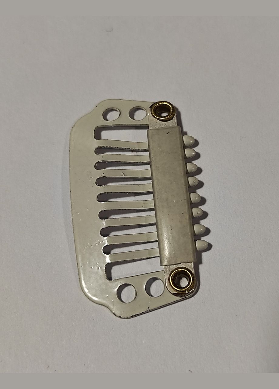 Заколка для накладных волос и рукоделия 28 мм гребешком бежевая No Brand (307252251)