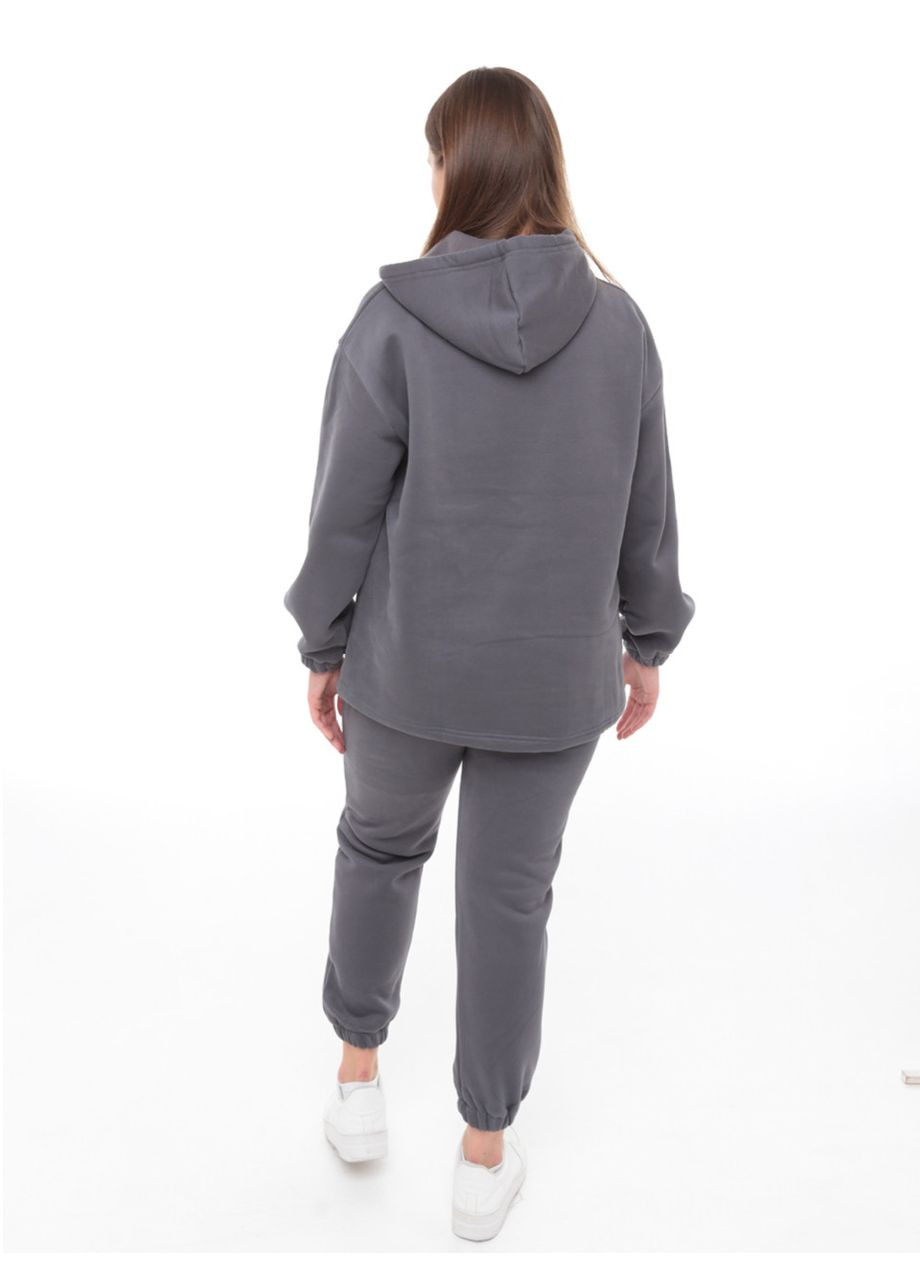 Спортивний костюм жіночий сірий на флісі великий розмір JEANSclub Вільна (302879219)
