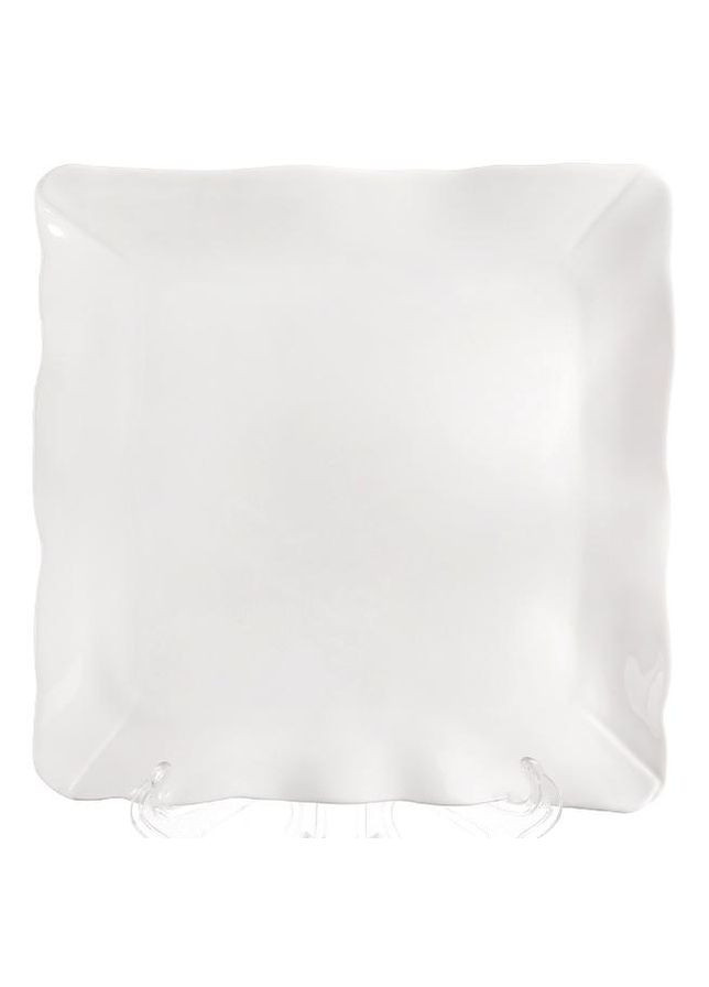 Тарілки квадратні White City Хвиля 30х30см, набір 2 порцелянові тарілки Bona (372173840)