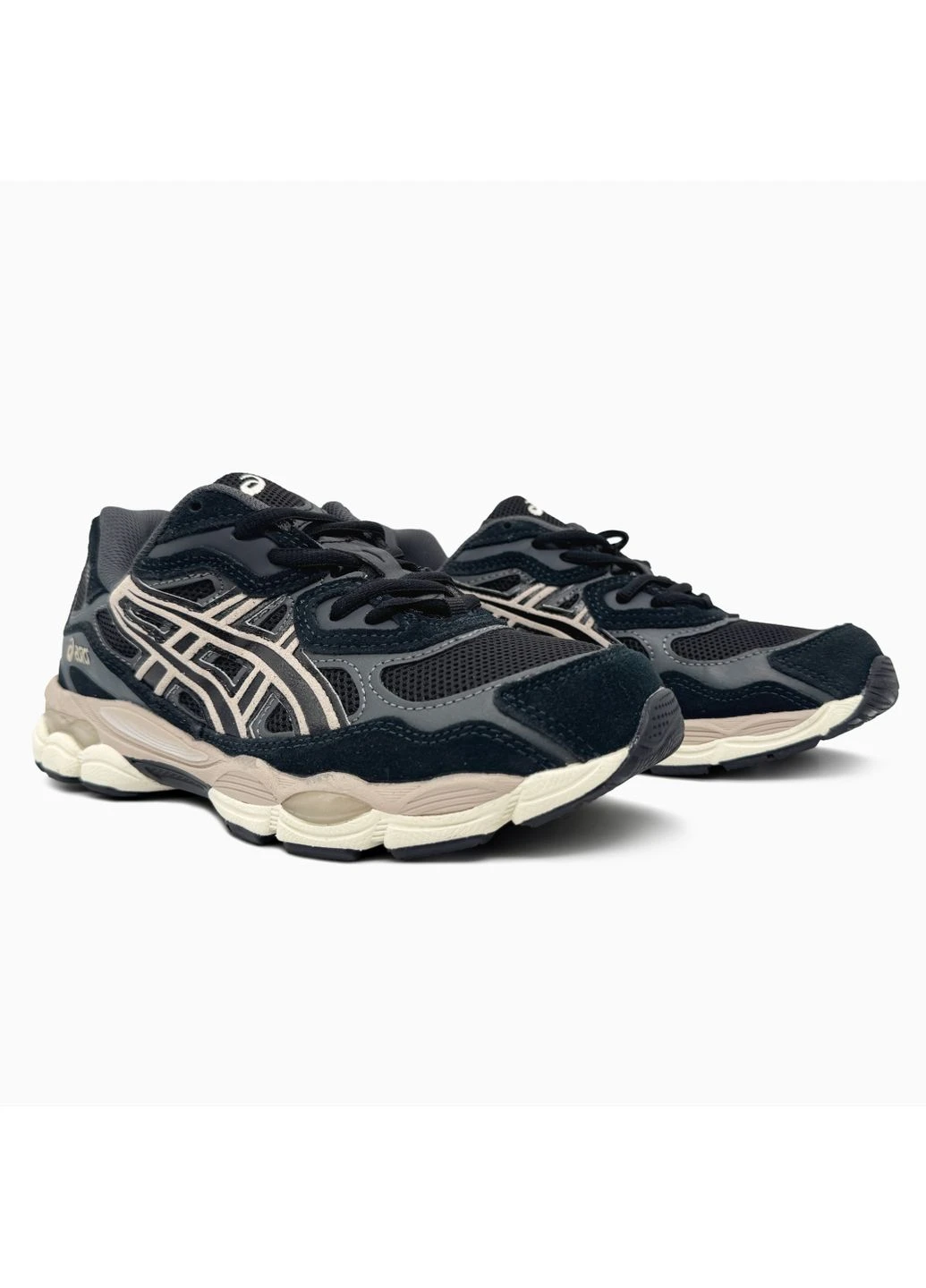 Чорні кросівки чоловічі asics gel-nyc black/grey/beige асікс гель нюк чорні демісезон No Brand