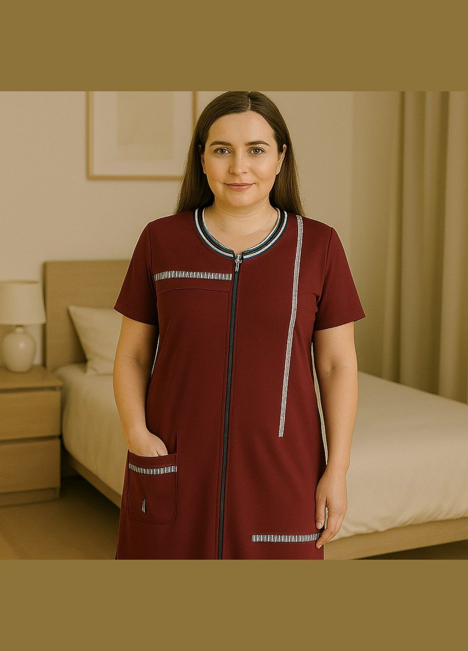 Халат жіночий бавовняний з паєтками Смужка 31148_b Samo (344589629)