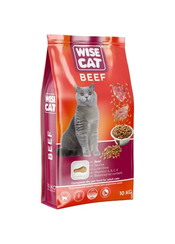 Сухой корм для кошек Beef 400 г (4820111141722) Wise Cat (398786547)