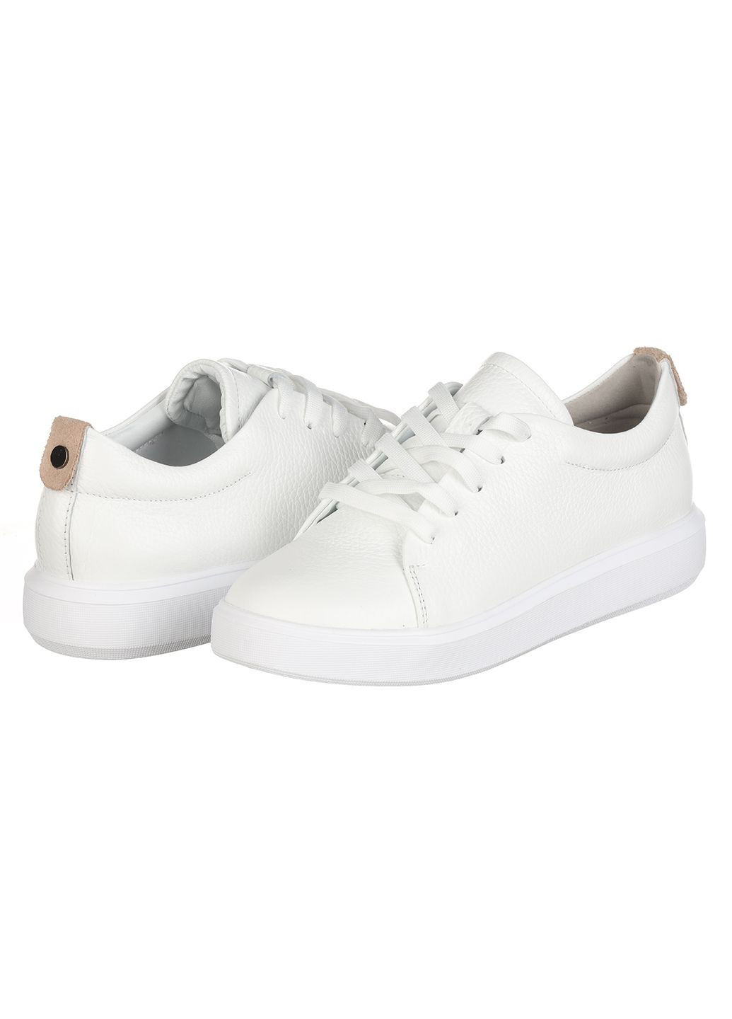 Белые демисезонные женские кроссовки из кожи 0131-2314 Rispetto