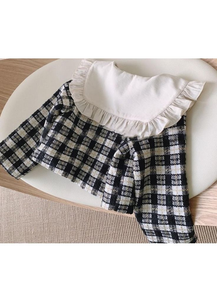 Комбінований демісезонний костюм для дівчинки піджак і спідничка 10912 No Brand