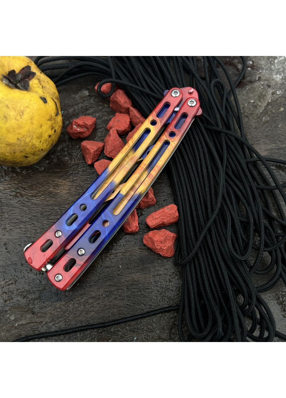 Ніж метелик Танто Colorful ( Тренувальний ) No Brand (362488858)