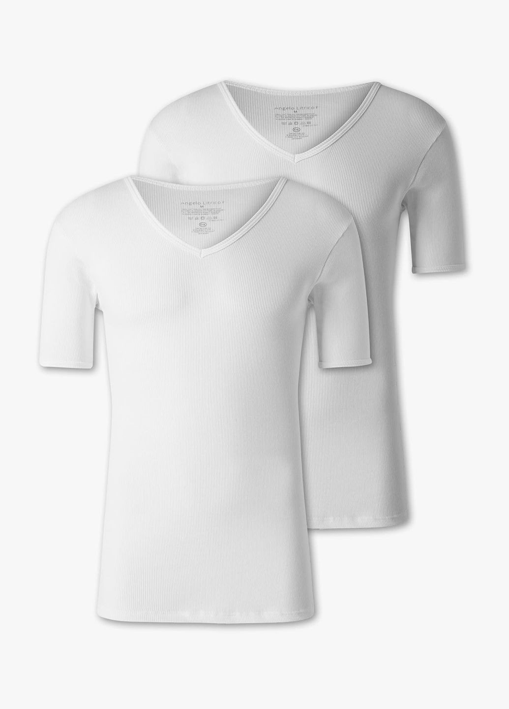 Біла комплект футболок з бавовни (2шт) C&A