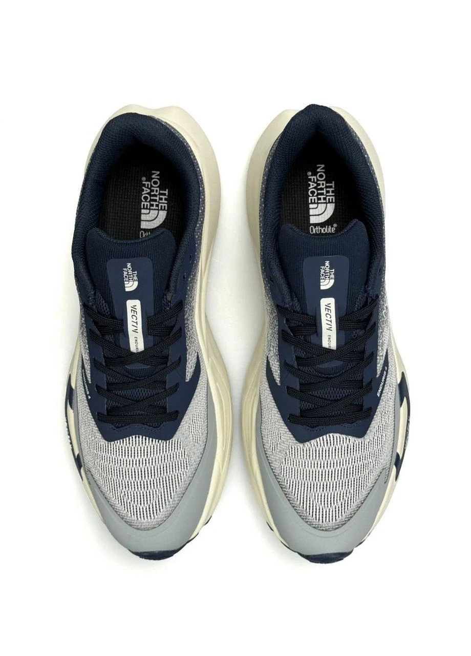 Сірі кросівки чоловічі the north face літні No Brand Vectiv Enduris 4 Grey Beige Navy