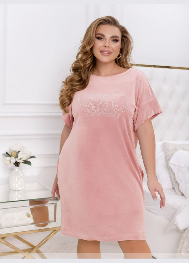 Темно-розовое домашнее домашнее платье Liton